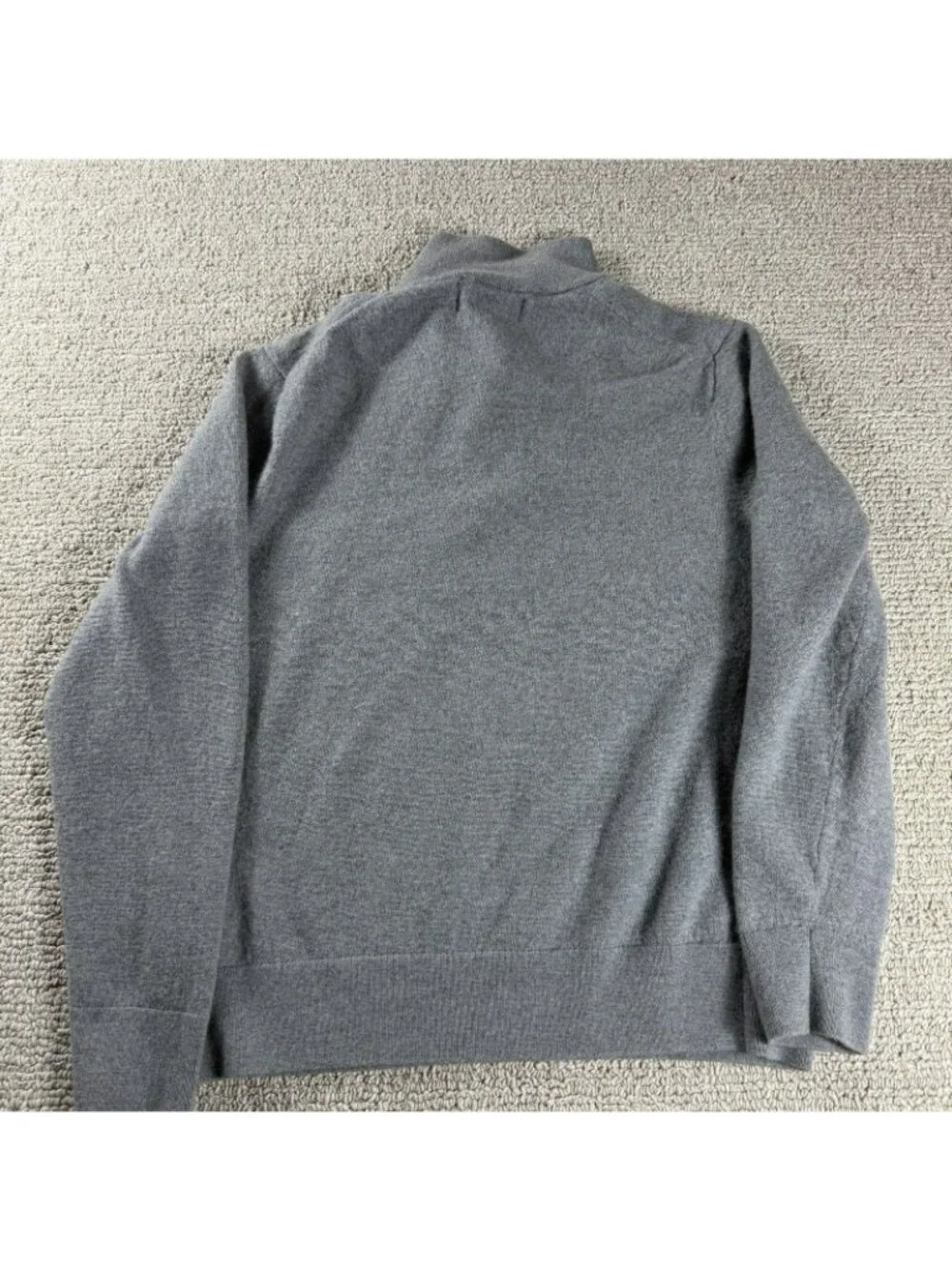 Banana Republic Italian Wool Baruffa 1/4 Zip Sweater Gray Men’s Size Medium